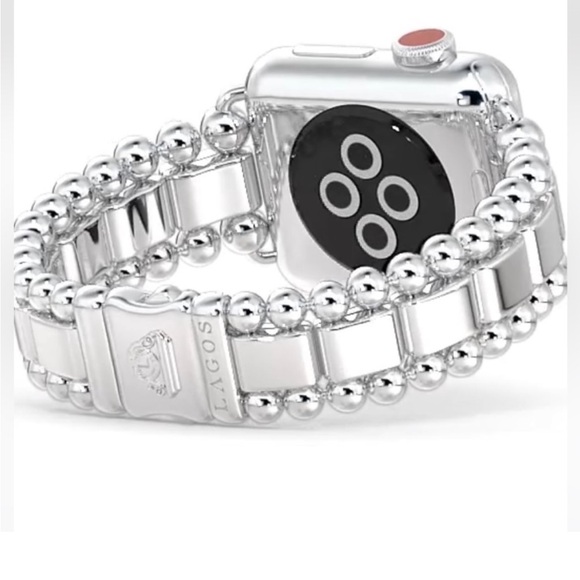 Lagos Smart Caviar Sterling Silver 38mm 40mm Apple Watch Bracelet - Picture 7 of 11